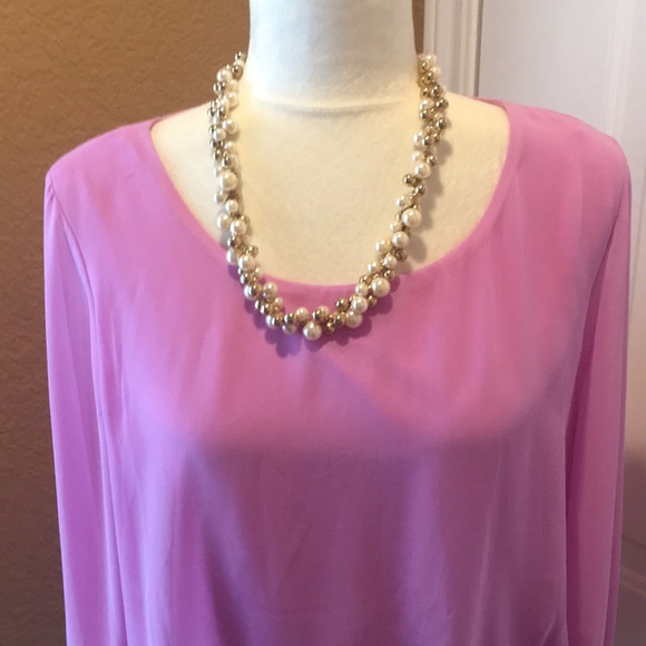 NWT Coco Bianco lavender blouse size medium - Picture 6 of 16